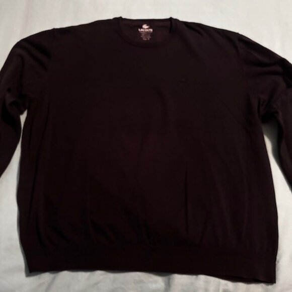 Lacoste Mens Long Sleeve Cotton Crewneck Shirt Navy Blue Size 9 (4XL) Navy Croc - Picture 2 of 10